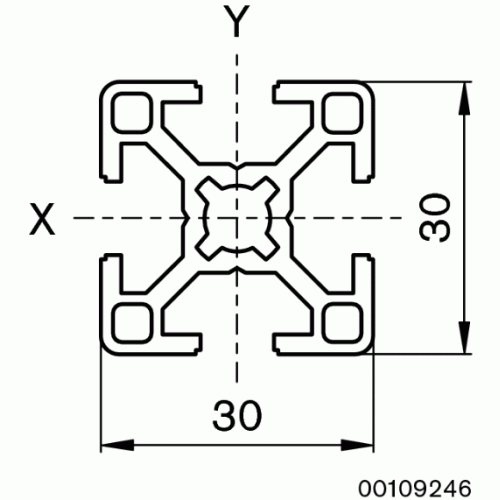 30x30 Aluminium Profile